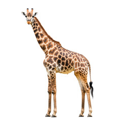 Naklejka premium giraffe on white background