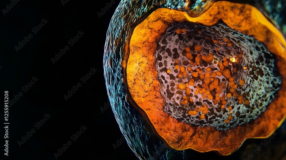 Leinwandbilder Mesmerizing abstract close up texture of organic shapes and vivid colors creating a captivating and visually striking composition with a conceptual feel