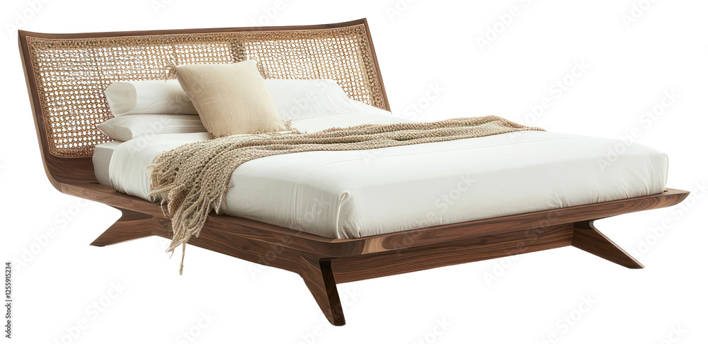 Sticker PNG Contemporary bed furniture cushion pillow.