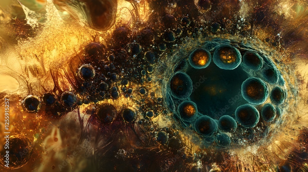Aufkleber mesmerizing abstract cosmic kaleidoscope illustrating psychedelic dimensions and extraterrestrial re