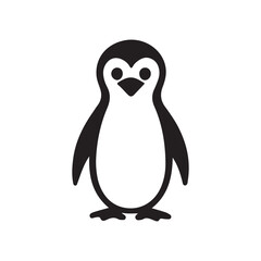 Fototapeta premium cute silhouette penguin vector 