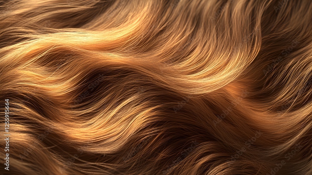 Poster mesmerizing and exquisite flowing amber waves of luxurious captivating and dynamic curly hair textur