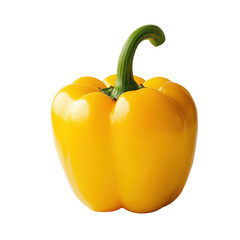 yellow pepper isolated on white background.