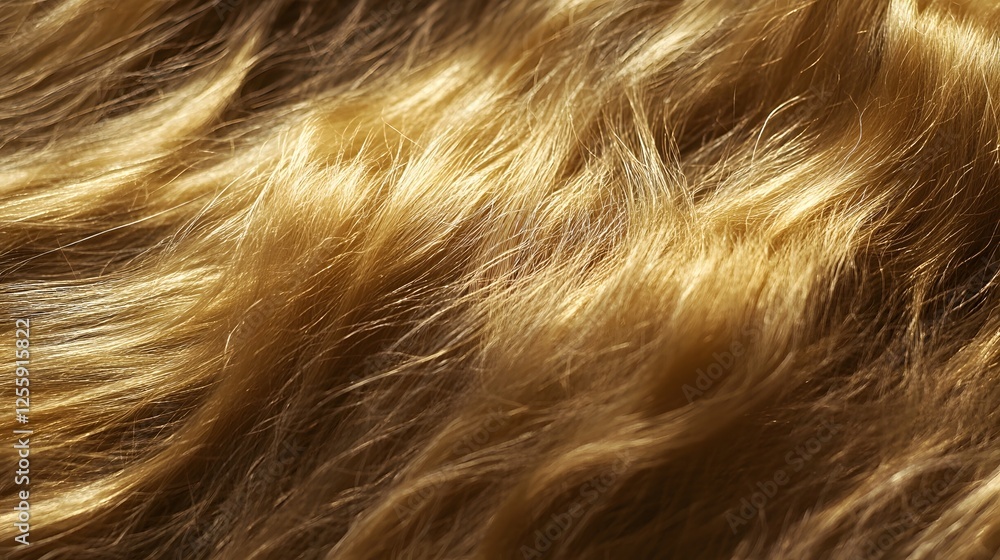 Poster mesmerizing close up of cascading blonde hair with soft voluptuous curls and waves creating a captiv