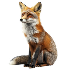 Fototapeta premium red fox vulpes on white background.