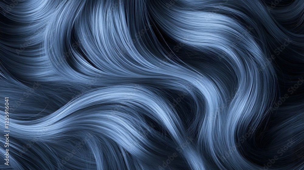 Poster Mesmerizing blue and white swirling liquid or fluid motion abstract background with smooth flowing curves and lines creating a dynamic energetic