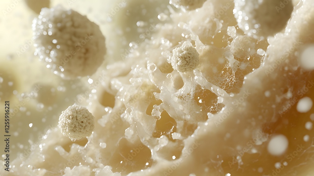 Leinwandbilder mesmerizing crystalline textures of frozen nature in macro closeup delicate fragile and shimmering i