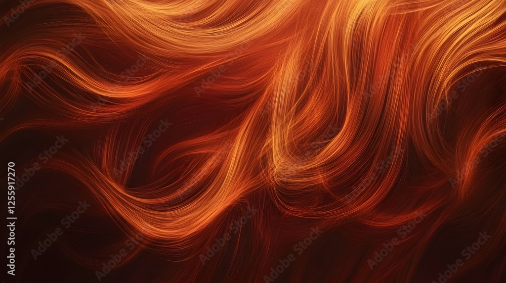 Aufkleber mesmerizing fiery swirls of vivid orange red and yellow colors captivating abstract digital art text