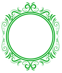 Wedding Monogram Green Letter N