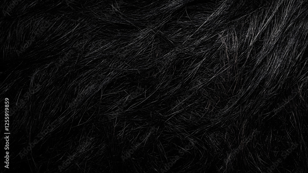 Leinwandbilder Mesmerizing silky waves of mysterious black hair texture abstract background  Elegant sophisticated and captivating design with a aesthetic  Ideal for conceptual projects