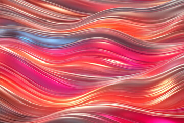 Obraz premium Abstract wavy colorful waves. Background with flowing metallic lines. Great for presentations, graphics, wallpapers, banners, web design