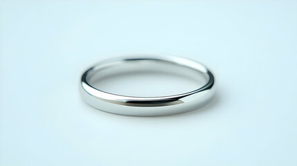 Photo, Silver Ring on White Background, Jewelry Photography