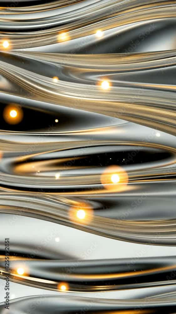Aufkleber a captivating display of flowing lights and shimmering waves creates an eye-catching abstract design