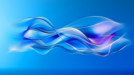 Naklejka premium Blue abstract dynamic wave motion background for creative designs, presentations, website headers, or marketing materials
