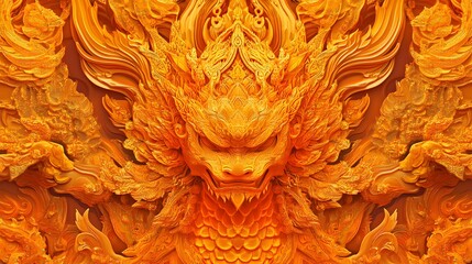 Vibrant abstract design, dynamic orange and gold hues swirling together, perfect for backgrounds or creative projects.