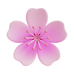 3d cherry blossom festival icon