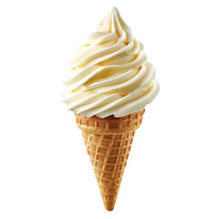 ice cream cone isolated on white background.