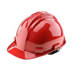 Fototapeta premium red hard hat isolated on white background.