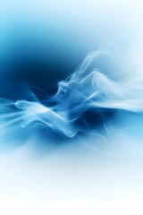 Ethereal flow of light blue energy pattern flowing downward, suitable for spiritual, technology or health background and wallpaper