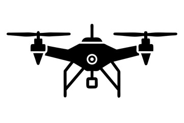 Silhouette of a Drone with Camera 