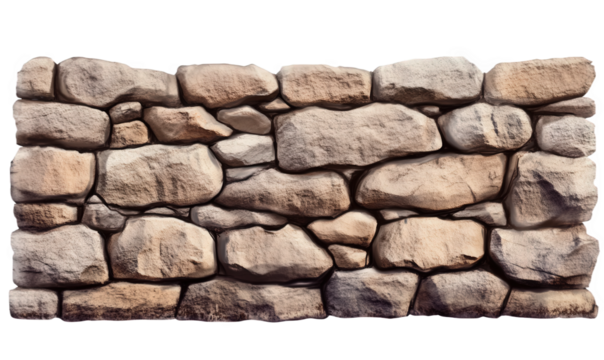 A stone wall piled up with stones