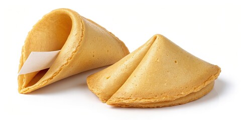 Fortune Cookies on White Background