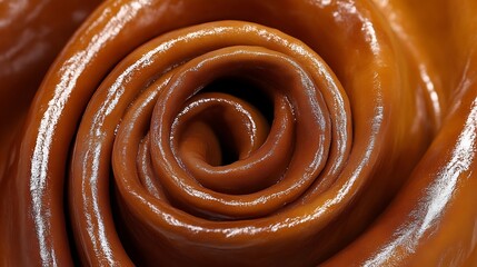Swirling Caramel Candy Abstract Texture Design
