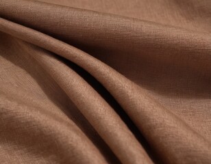 Fototapeta premium creased linen fabric texture, Mocha Mousse color