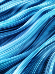 Wavy blue texture used as a fluid, dynamic background for modern design projects or artistic presentations, flowing diagonally upward
