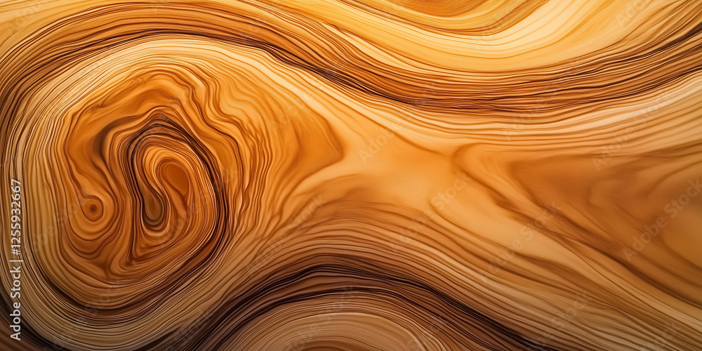 Poster wood grain texture background forming concentric circles and wavy lines