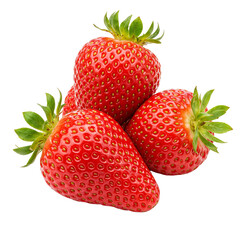 Strawberry Isolated On Transparent Background, perfect for food photography, fruit branding, and healthy eating designs
