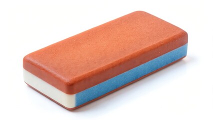 Rectangular Eraser on White Background