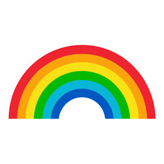 Obraz premium Colorful abstract rainbow background with vibrant spectrum and cloud elements, colorful rainbow vector illustration, rainbow clip art 