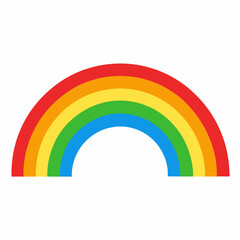 Fototapeta premium Colorful abstract rainbow background with vibrant spectrum and cloud elements, colorful rainbow vector illustration, rainbow clip art 