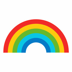 Obraz premium Colorful abstract rainbow background with vibrant spectrum and cloud elements, colorful rainbow vector illustration, rainbow clip art 