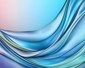 Abstract, blue silk waves gently flow with a gradient background. Possible use Website header, brochure background, or presentation template