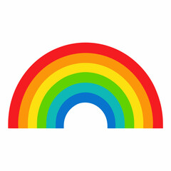 Obraz premium Colorful abstract rainbow background with vibrant spectrum and cloud elements, colorful rainbow vector illustration, rainbow clip art 