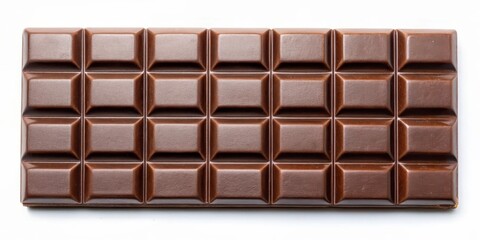 Obraz premium Milk Chocolate Bar, Isolated on White Background