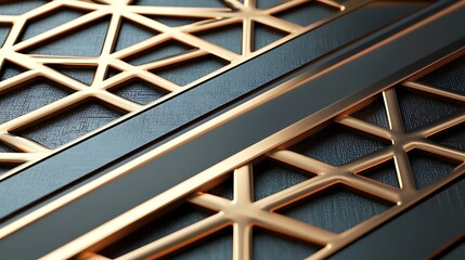 Gold geometric pattern, dark background