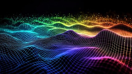 Obraz premium Abstract Colorful Digital Wave Design