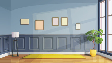 vintage interior of dance yoga room hall