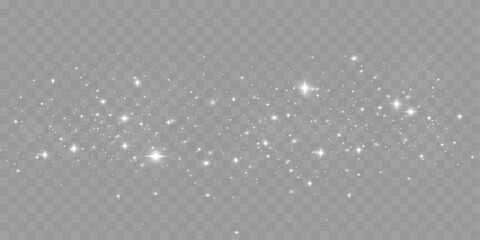 Bright glowing sparkles on a transparent background, resembling a starry or glittering effect.	