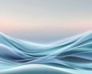 Abstract flowing blue waves background design for technology or presentation with a blurred gradient for a calm and clean feeling