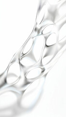 Abstract flowing cellular texture on a white background for a medical design and healthcare or construction technology