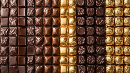 Obraz premium Assorted Chocolate Pralines in Different Shapes and Colors