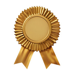 Gold Award Ribbon on a Transparent Background