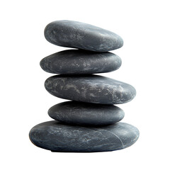 stack of stones isolated on white background