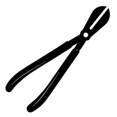 Black silhouette vector of various knives and sharp tools, scissors tool  vector illustration 