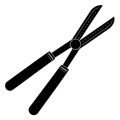 Naklejka premium Black silhouette vector of various knives and sharp tools, scissors tool vector illustration 