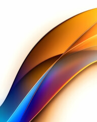 Abstract flowing wave design in vivid blue, violet and gold tones. Useful as wallpaper, background, template, decoration, or infographic